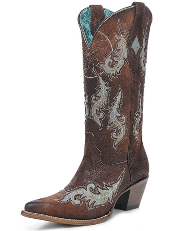 Womens Corral Dream Catcher Distressed Western Boots Z5383