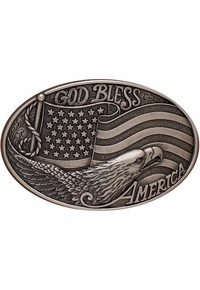 God Bless America Belt Buckle by Nocona