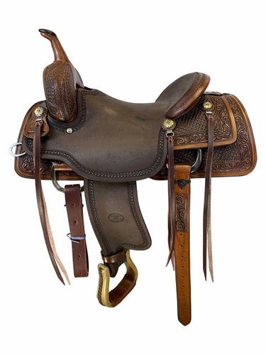 Billy Cook 1/2 Breed Crazy Stamp Pro Cutter Saddle 4003