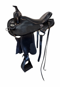 15.5Inch Used Bar J Saddlery Trail Saddle X Wide Tree