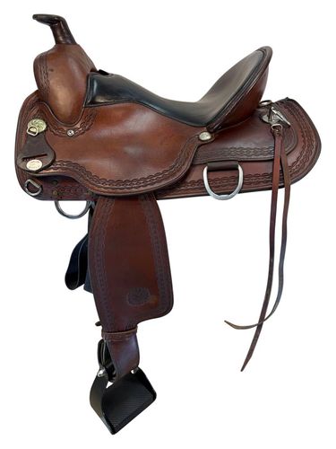 SOLD 2026/02/02  16 Inch Used Circle Y Durango Mule Trail Saddle Medium Flex Tree 1155