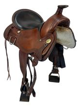 SOLD 2026/02/02  16 Inch Used Circle Y Durango Mule Trail Saddle Medium Flex Tree 1155