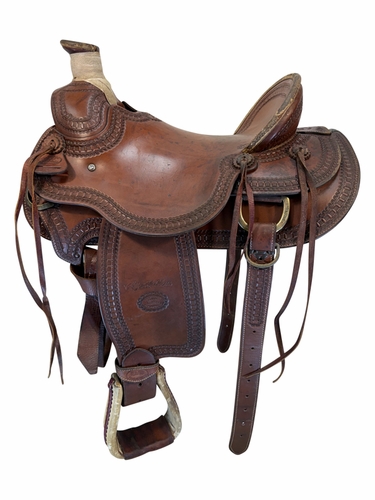 SOLD 2026/02/05 16 Inch Used Billy Cook Arbuckle Wade Ranch Saddle Wide Tree 2182