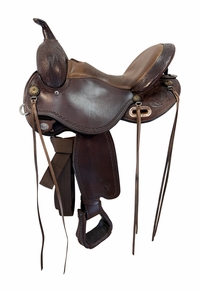 HOLD 2026/06/17j  15 Inch Used Circle Y Sunflower Trail Saddle Medium Flex Tree 1682