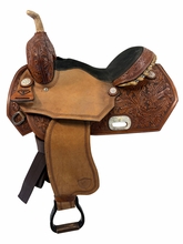 14 Inch Used Tex Tan Barrel Saddle Medium Flex Tree