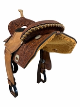 14 Inch Used Tex Tan Barrel Saddle Medium Flex Tree