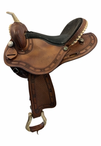 HOLD 2026/06/18c 16 Inch Used Guffy Barrel Saddle Medium Tree