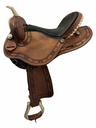 16 Inch Used Guffy Barrel Saddle Medium Tree
