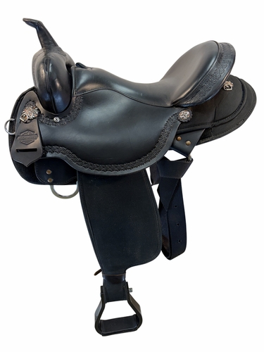 16 Inch Used High Horse By Circle Y Daisetta Cordura Trail Saddle Wide Tree 6914
