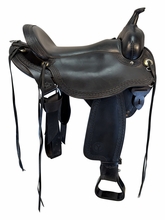 DISCONTINUED 2026 -  17 Inch Used Circle Y Flag Staff Trail Saddle Wide Flex Lite Tree 1571