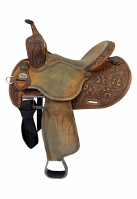 14.5Inch Used Martin Saddlery Barrel Saddle Wide Tree FX3