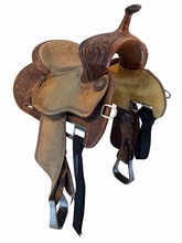 14.5Inch Used Martin Saddlery Barrel Saddle Wide Tree FX3