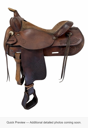 SOLD 2026/08/04e 16 Inch Used Circle Y Trail Saddle Medium Tree 1056