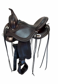 HOLD 2026/08/21e  15 Inch Used Circle Y Snowy River Trail Saddle Medium Flex2 Tree 1687