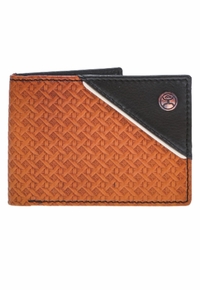 Hooey All Over Basketweave Bifold Wallet HFBF002-TNBR