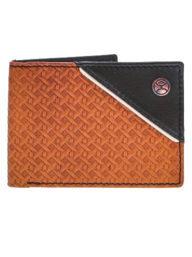 Hooey All Over Basketweave Bifold Wallet HFBF002-TNBR