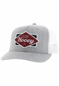 Hooey Diamond Grey/White 6-Panel Trucker Hat 2522T