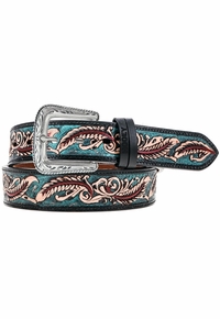Hooey Ladie's Sequoia Hand-Tooled Leather Belt HWBLT026
