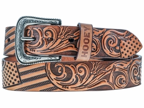 Hooey Mens Liberty Roper Hand-Painted Belt HMBLT072