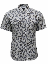 Hooey Men�s �Sol� Short Sleeve Pearl Snap Grey Camo Shirt HT2621GYCA