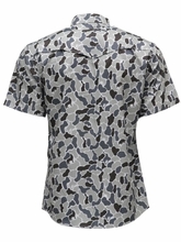 Hooey Men�s �Sol� Short Sleeve Pearl Snap Grey Camo Shirt HT2621GYCA