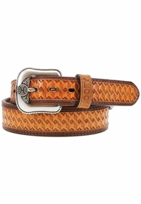 Hooey Mens Hands-Up Basket Weave Classic Belt HMBLT031