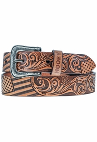 Hooey Mens Liberty Roper Hand-Painted Belt HMBLT072