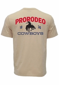 Hooey Mens PRCA Rodeo Tan T-Shirt HT2669TN