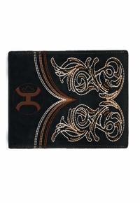 Hooey �Ranger� Boot Stitch Filigree Bifold Wallet HBF016-BK
