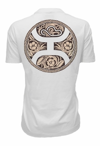Hooey Womens Concho Logo White T-Shirt HT2630CR