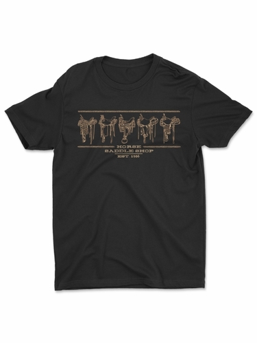 Horse Saddle Shop Saddle Graphic T-Shirt