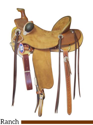15" to 17" HR Hud Roberts A Fork Ranch Saddle 286