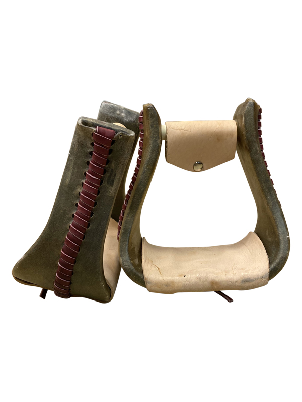 HR 4" Rawhide Covered Bell Stirrups 3020
