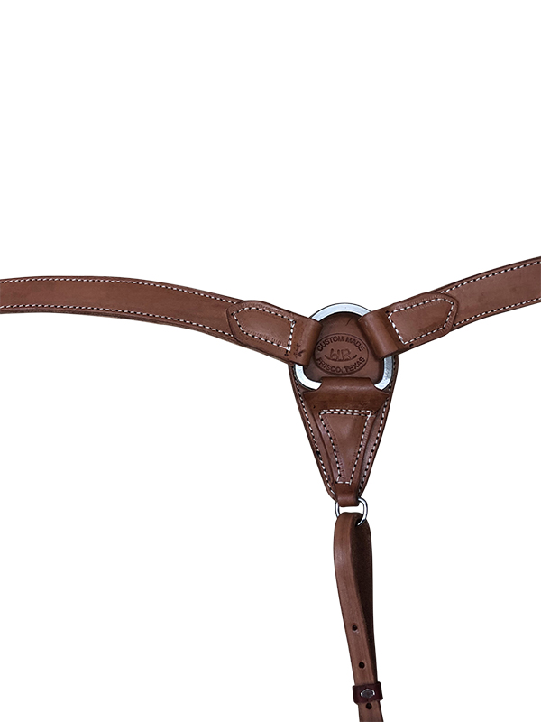 HR Smooth Leather Barrel Breast Collar 6006