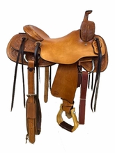 15.5" to 17" HR Hud Roberts Ranch Cutter Saddle 729H