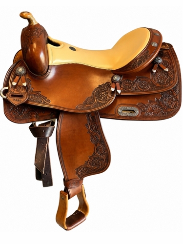 inch DP Saddlery R.P. Reiner 165inch Natural/Sand Nappa Saddle 7650-584