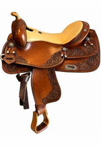 inch DP Saddlery R.P. Reiner 165inch Natural/Sand Nappa Saddle 7650-584