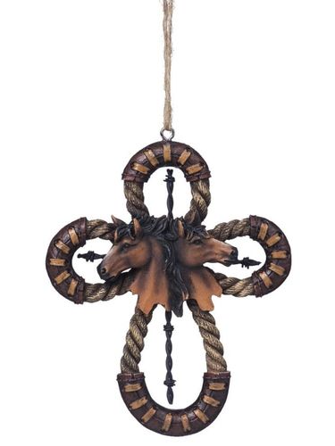 JT International Horses and Hondos Ornament 91-1057