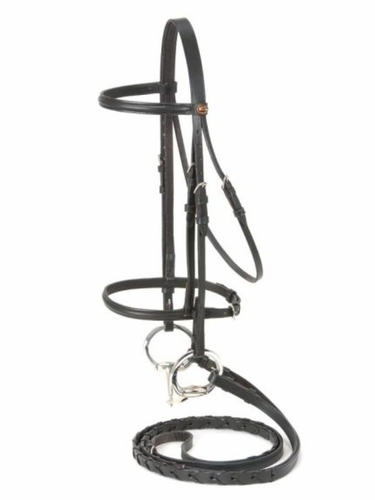 JT International Silver Fox Raised Snaffle Bridle 20-8556
