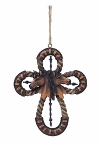 JT International Horses and Hondos Ornament 91-1057