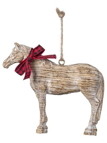 JT International Horse with Bow Ornament 91-1147