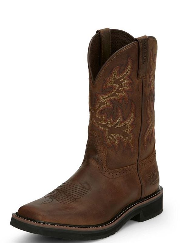 Men's Justin Driller Dark Brown Boots SE4681