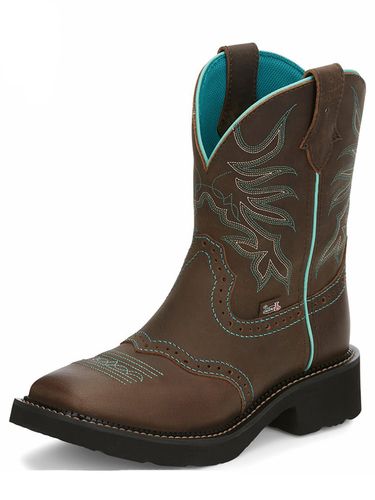 Womens Justin Mandra Chocolate Brown Cowboy Boot GY9624 SAVE $12 CLEARANCE