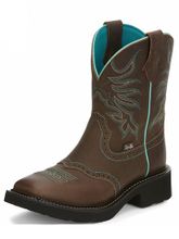 Womens Justin Mandra Chocolate Brown Cowboy Boot GY9624 SAVE $12 CLEARANCE