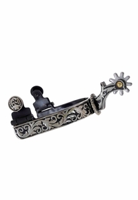 Kelly Silver Star Spur with Floral Overlay 78-9714