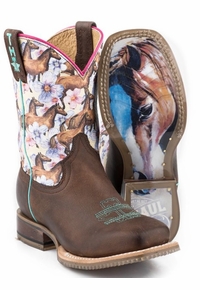 Kids Tin Haul Chestnut and Daisy with My Best Friend Sole Boots 0077-0825 SZDS