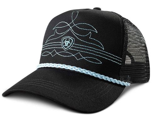 Ladies Ariat Ponyflow Boot Stitch Rope Turquoise Cap A300093133