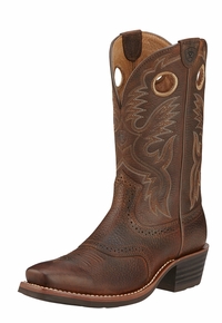 Men's Ariat Heritage Brown Oiled Rowdy Roughstock Boots 10002227