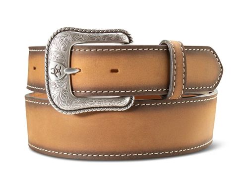 Men�s Ariat Scalloped Billets Brown Belt A1044302