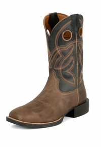 Men�s Justin Lubbock Distressed 11� Square Toe Boots SE7526